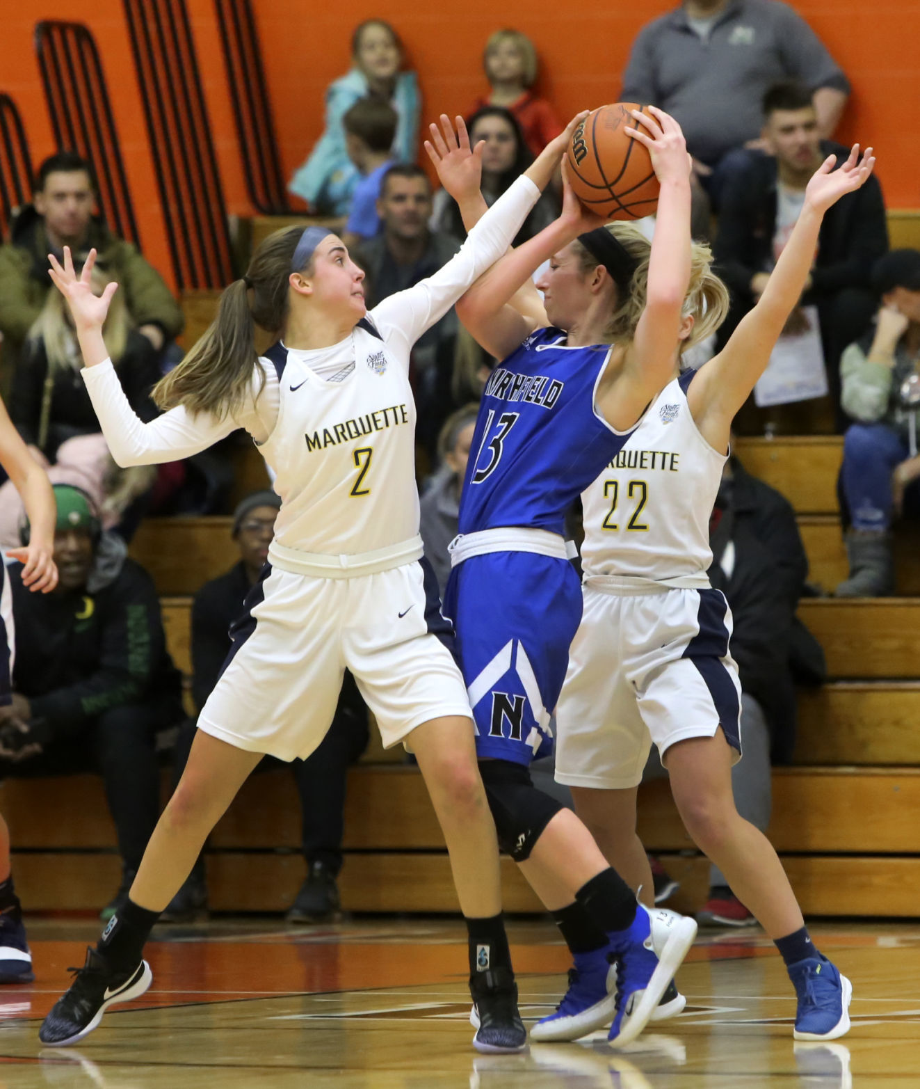 Marquette Catholic/Northfield, girls semistate basketball